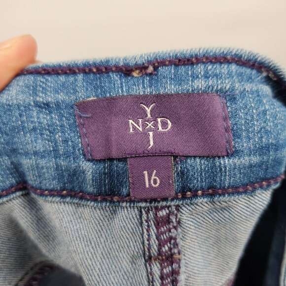 NYDJ Lyft Tuck Technology High Rise Jeans Denim Pants Women Size 16 Bootcut - Picture 5 of 13